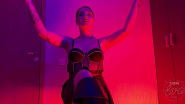 Slavic Trans Domme Humilates a Slave
