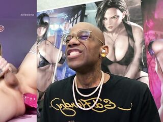 Gorgeous Large Breast Transgender Hotty Shoves A Giant Sextoy In Her Constricted Butt During the time that Cumming Hard