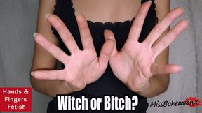 Witch Or Bitch? Hands and Finger Fetish Mesmerizing Movements - MissBohemianX (WMV)