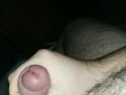 edging bear cums on belly (slow motion)