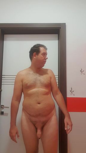 All Naked in Bathroom