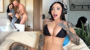 Hot Asian Babe's Perfect Big Tits Squirt in Porn ASMR Reaction for Lucky Guy