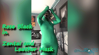 Zentai And Leather Mask