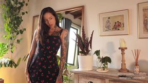 Beautiful Instagram Model Looks Very Sweet and Sensual in Her Floral Dress