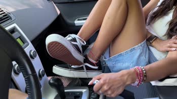 StillSinning's Sockjob Surprise: Cum on Feet in Public
