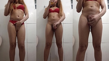 Milftrans Solo Masturbando Brinquedo