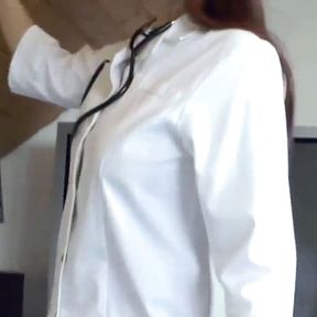 German Milf Nurse give sensual Handjob to young patient