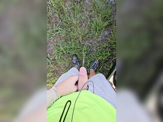 Quick Pee at Work Outside in Public