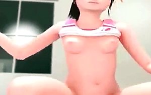 Cute hentai teen gets pussy banged in kitchen