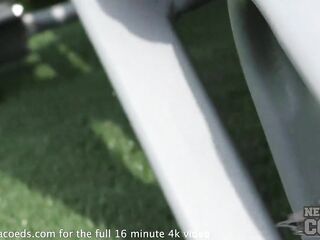 petite student masturbates out doors