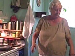 Sexy Dutch girl milf gilf cooks breakfast