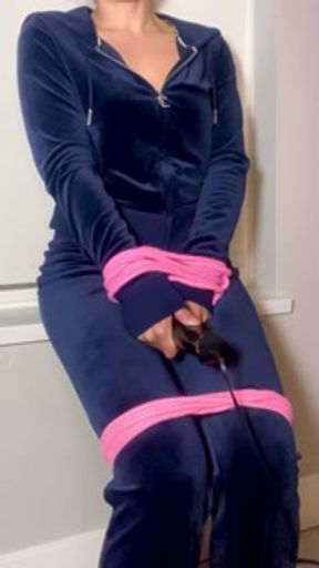 Anon Girl Juicy Couture Velour Tracksuit Self Rope Bondage Squirt