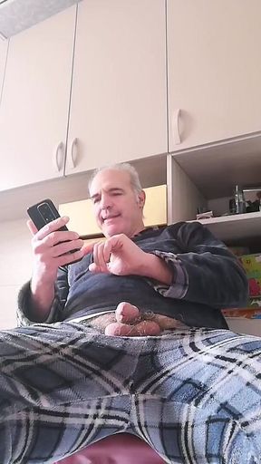 A Long Sunday Jerking My Cock and Pissing in the Empty Plastic Bottle
