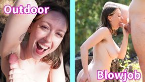 Hiking Blowjob- Cumming on Her Hairy Armpits