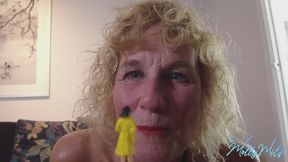 Giantess Molly hides a women in her Pussy