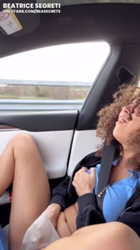 JERK OFF AND MASTURBATION IN THE CAR -  With hands full of cum I masturbate with hard orgasm