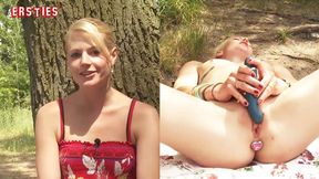 Naughty&#x1F608; teens Isabella expose her perky titties to the public, getting pounded under the warm sun.