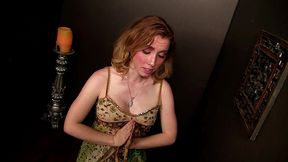 aaliyah avatari sucks gloryhole cock to facial cumshot