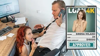 Ambitious redhead Sirena Milano seduces Stanley with a hot office blowjob