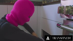 Surprised and caught: house robber korra del rio gets tag teamed by couple as punishment!