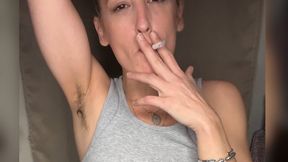 Smoking A Cigarette While I Make You Worship My Sweaty Hairy Armpits & Give You Jerk Off Encourament