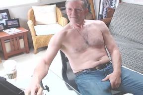 large Dicked dad stroking 002