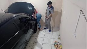 Ficou de pau duro no mec�nico brasileiro