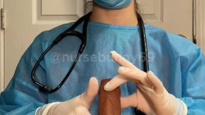 Edging and Denial Dildo in Surgical PPE 720p
