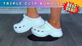 Goddess Amber - Trampling Your Face & Milking Your Cock Under Nurse Hannah's Crocs - Triple Bundle 1 (226A) - Face Trampling Shoejob