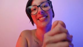 Handjob, cumming all over me