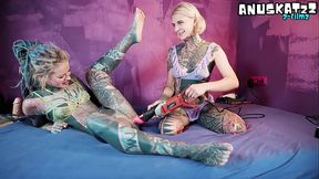 Inked Cutie'_s Anal Fuck Machine Squirt, ATM