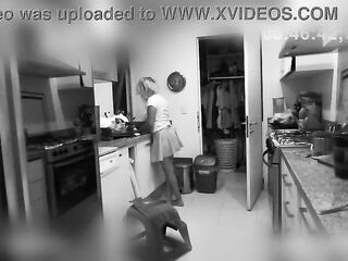 This bastard drilled the cleaning lady, but it was all caught on camera
