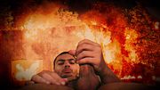 Animacion Porno - Masturbacion Extrema - Masturbacion con fondo de casa Prendiendose Fuego - Sexy Numero Uno - Fake Fire - Pene de 18 Centimetros
