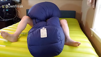 Humping Overfilled Feathered Friends Sleepingbag With Cum Covered Finish