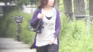 Japanese babes taped peeing in public places