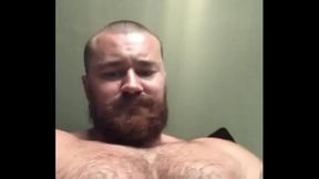 Muscle Bear Shows Off His Massive Cock and Tattoos in Domination Session