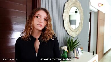 The delivery girl forgot her package behind and paid in wet ass holes