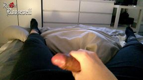 Late Night Wanking with a Cock Ring and a Lotta Lube