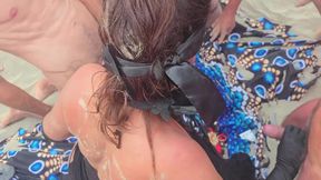 Mouline Rouge Beach Gangbang