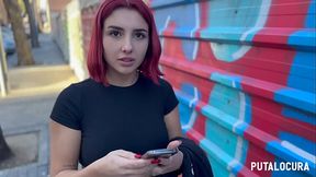 Skinny redhead Judiyu gives blowjob and rides tiny dick