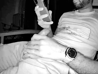 Adam Jaxx Cums Hard on His Balcony At Night! HD Night Vision