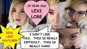 Lexi Lore REAL LIFE 19 year old Youtuber auditions for dirty talk blowjob with creepy old man Joe Jon CLIP #1