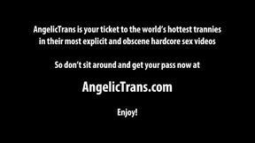 Thai TS Meen toying ass while jerkin off