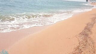 Stranger ejaculates into my underwear on the beach risky outdoors