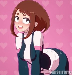 Ochaco Uraraka Face & Pussy Fucked - My Hero Academia Cartoon Sex Animation