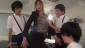 Nerdy Asian Chick Gets Gangbanged By Three Horny Dudes