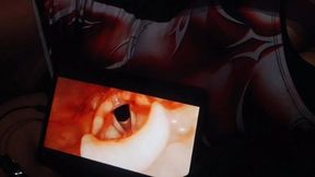 An endoscopic tour inside the stomach of a giant woman