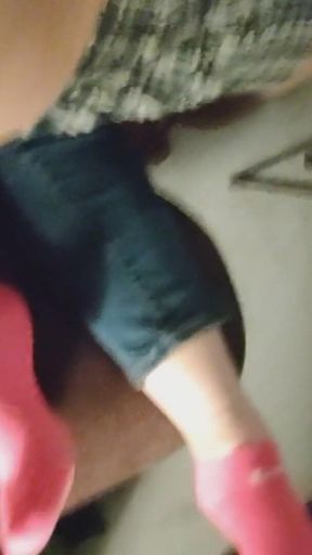 Pink Sexy No-show Ankle Nike Socks Footjob Sockjob After Shoe Removal - Sock Handjob Blue Ankle Socks Cum