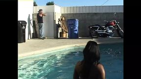 Dirty pool vixen gets pounded raw