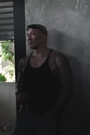 Asian Gay Damian Dragon Fucks Doorman Hungry Hole Outdoors